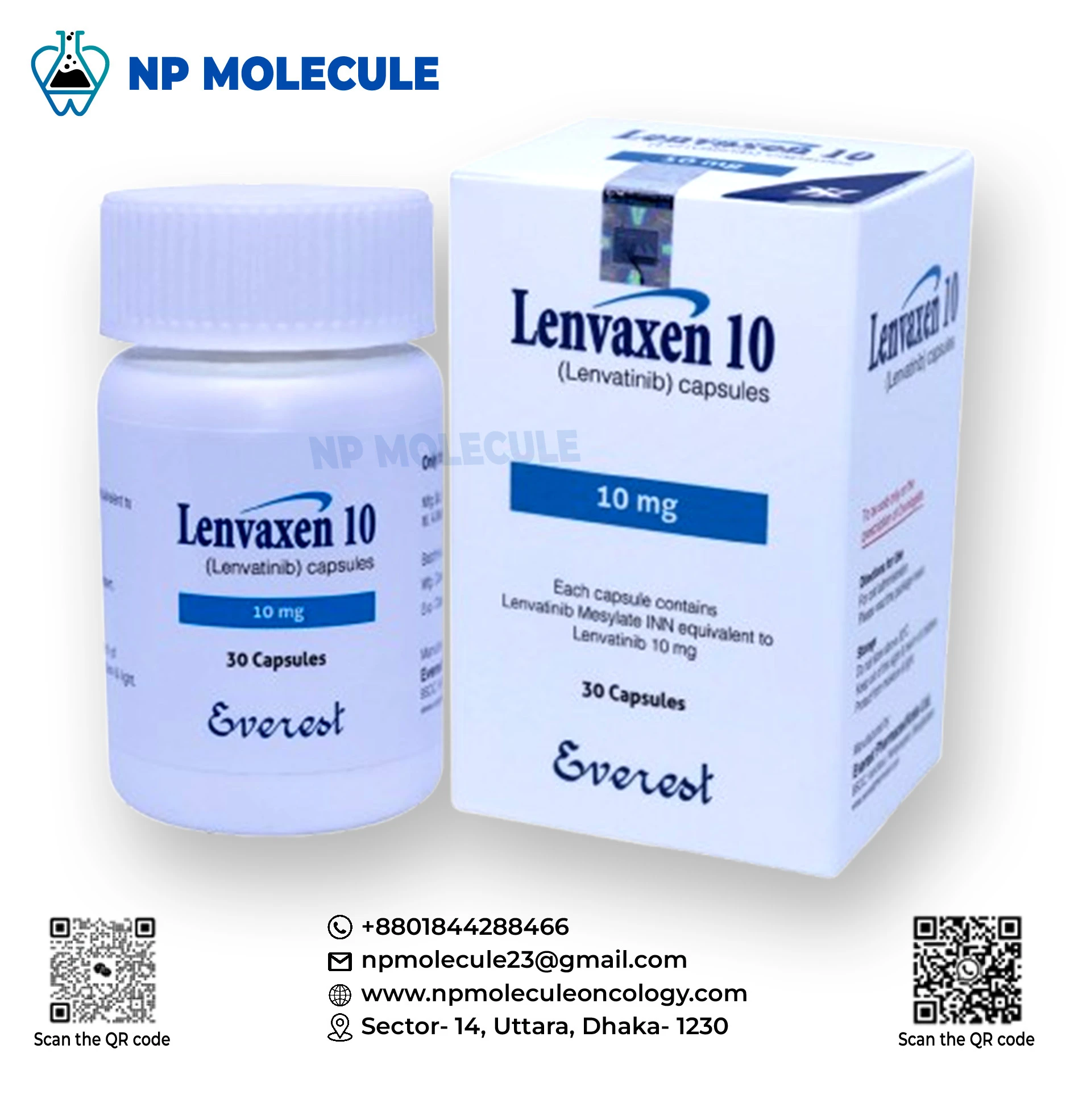 Lenvaxen 10 mg (Lenvatinib) Capsules