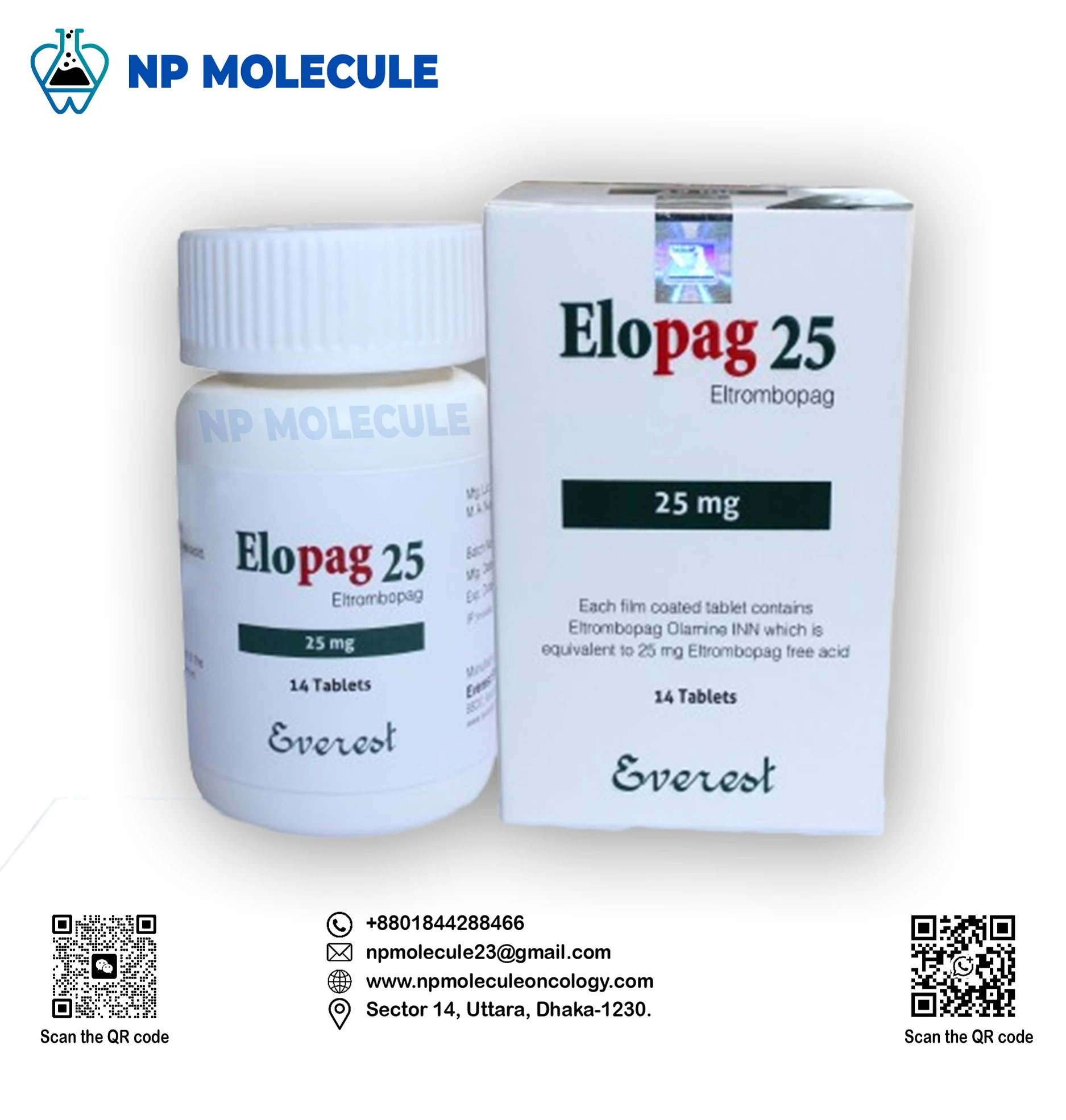 Elopag 25 mg Tablet (Eltrombopag)