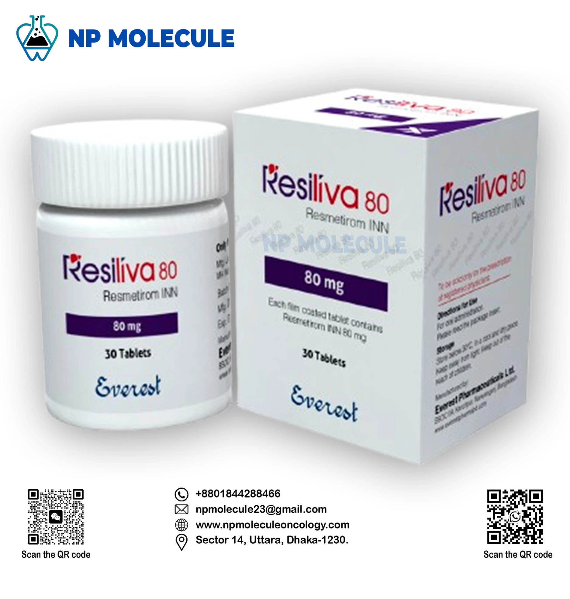 Resiliva 80 mg Capsule (Lenvatinib)