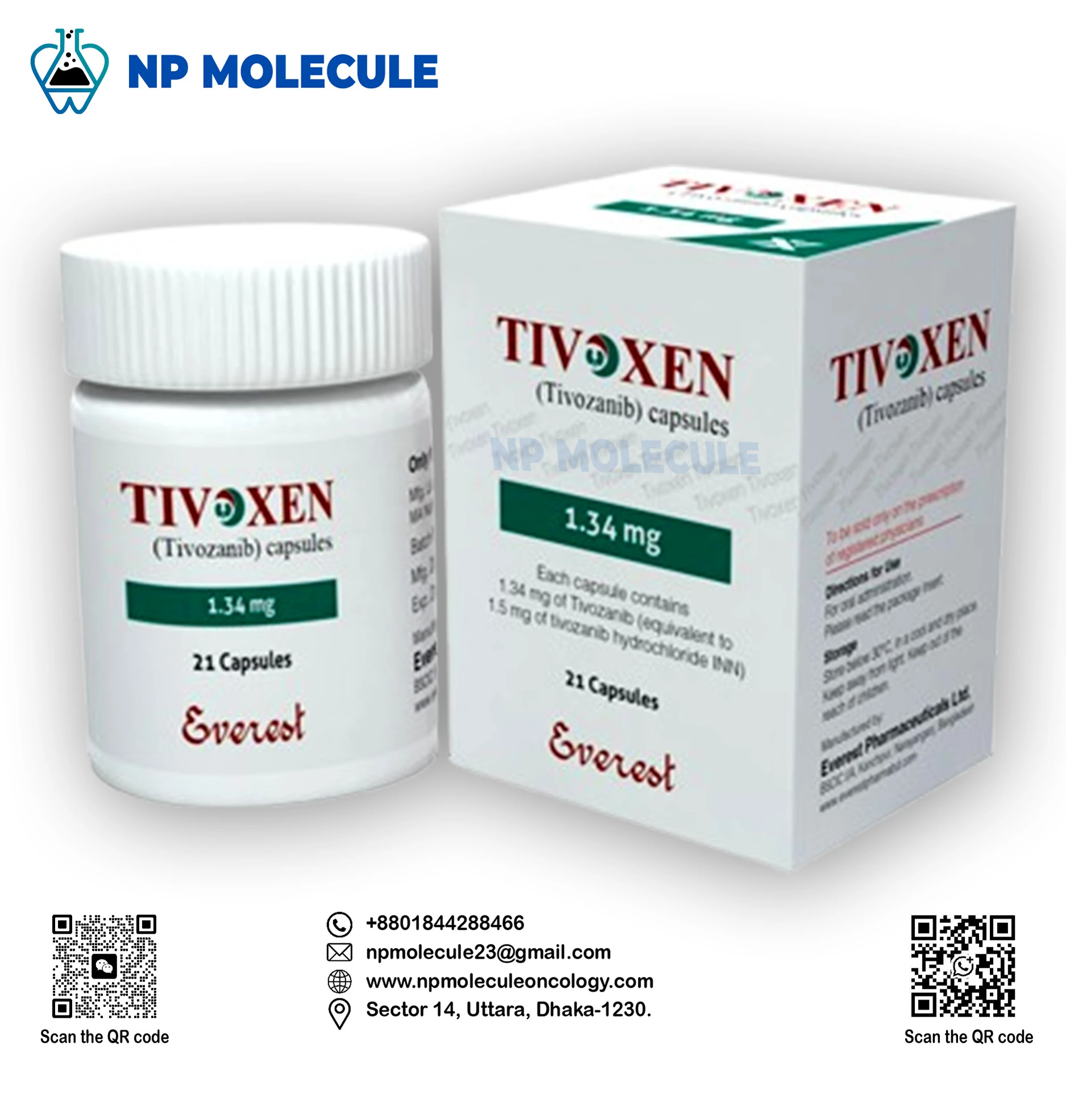 Tivoxen 1.34 mg Capsule (Tivozanib)