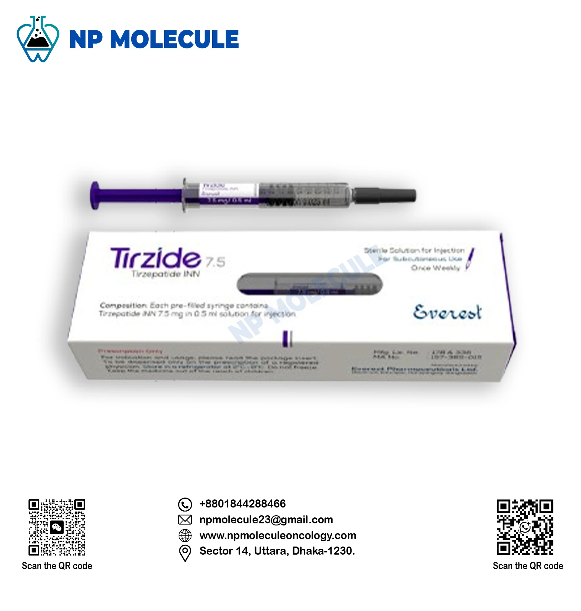 Tirzide 7.5 mg (Tirzepatide INN)