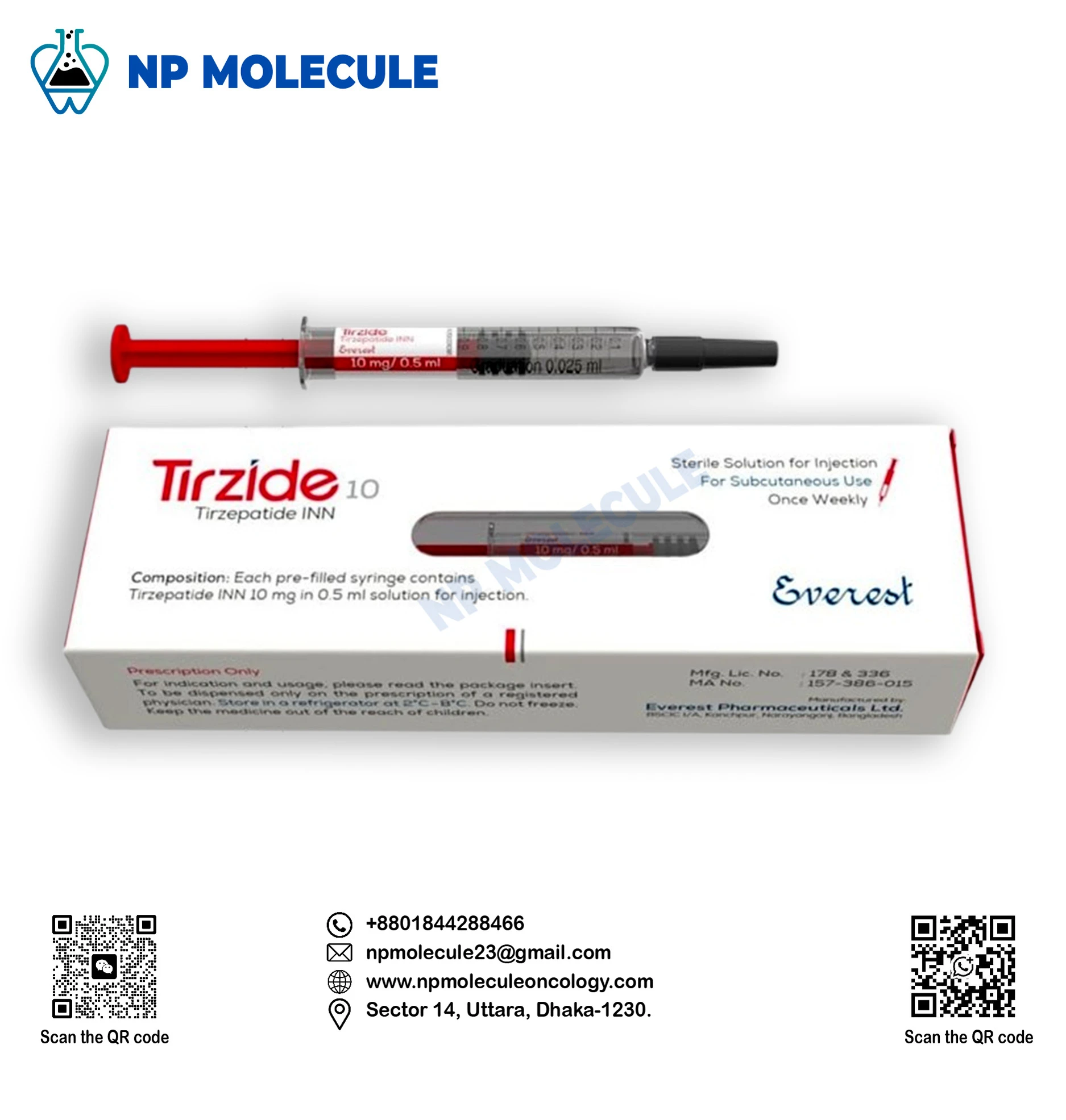 Tirzide 10 mg (Tirzepatide INN)